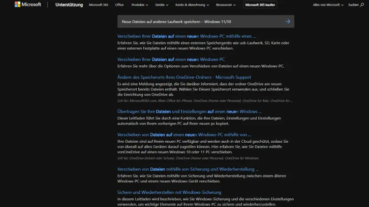 Neue Dateien auf anderes Laufwerk speichern – Windows 1110