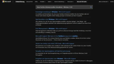 Neue Partition (Volume) erstellen, formatieren - Windows 1110