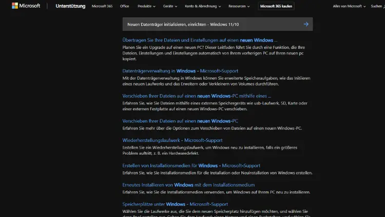 Neuen Datenträger initialisieren, einrichten - Windows 1110