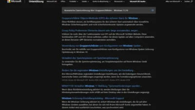 Numerische Dateisortierung über Gruppenrichtlinien - Windows 1110