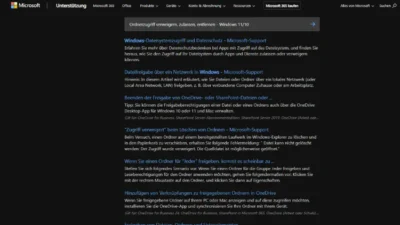 Ordnerzugriff verweigern, zulassen, entfernen - Windows 1110