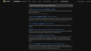 Outlook Konto gesperrt, blockiert – Zugriff wiederherstellen
