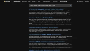 Outlook Windows 11MS365 lässt sich nicht öffnen – Lösung