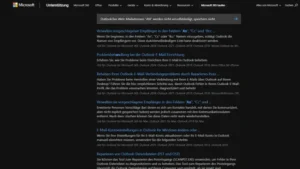 Outlook.live Web Mailadressen AN werden nicht vervollständigt, speichern nicht
