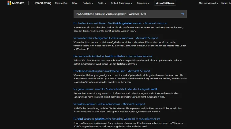 PCSmartphone lädt nicht, wird nicht geladen – Windows 1110