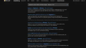 Papierkorb suchen, finden und Inhalt anzeigen - Windows 1110