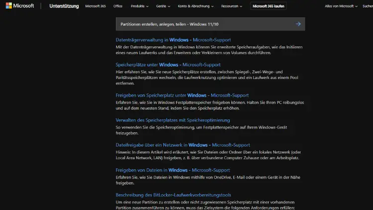 Partitionen erstellen, anlegen, teilen - Windows 1110