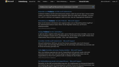 Probleme beim Zugriff auf Microsoft-Konto Authenticator-Code fehlt