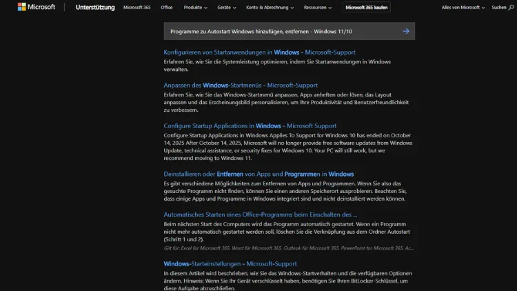 Programme zu Autostart Windows hinzufügen, entfernen - Windows 1110