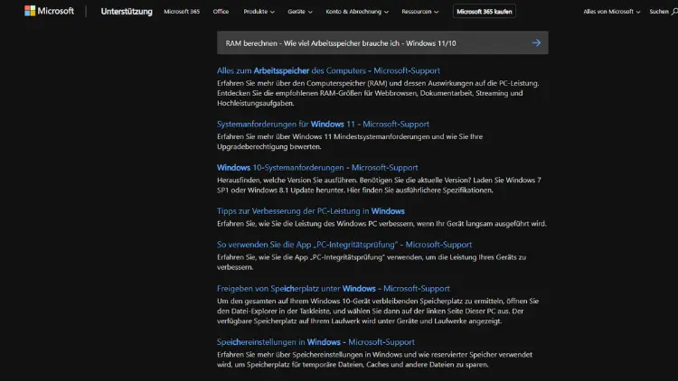 RAM berechnen - Wie viel Arbeitsspeicher brauche ich - Windows 1110