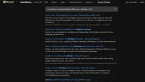 Scanoptionen Defender Antivirus (Offlinescan) - Windows 1110