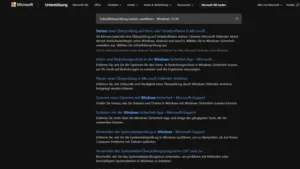 Schnellüberprüfung starten, ausführen - Windows 1110