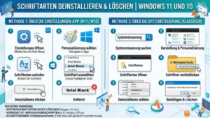 Schriftarten deinstallieren und löschen | Windows 11 und 10