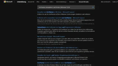 Schriftarten deinstallieren und löschen | Windows 11/10