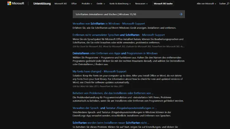 Schriftarten deinstallieren und löschen | Windows 11/10