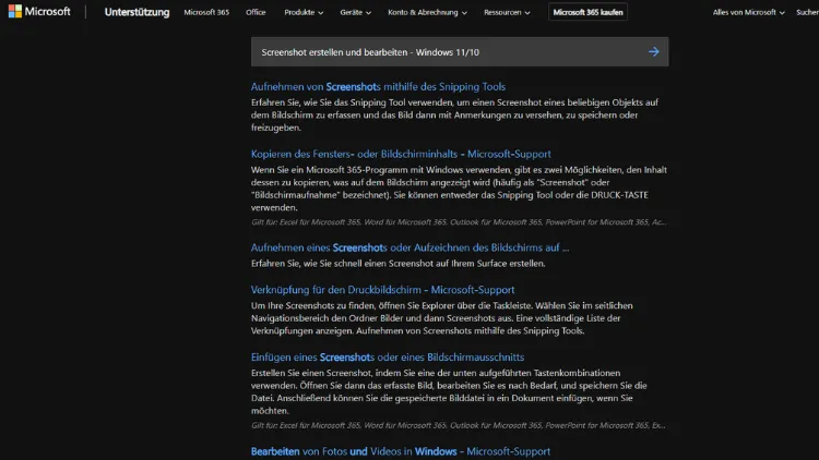Screenshot erstellen und bearbeiten - Windows 1110