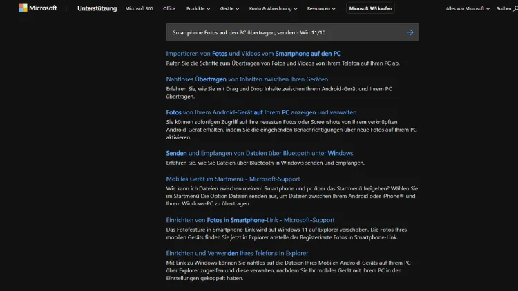 Smartphone Fotos auf den PC übertragen, senden - Win 1110