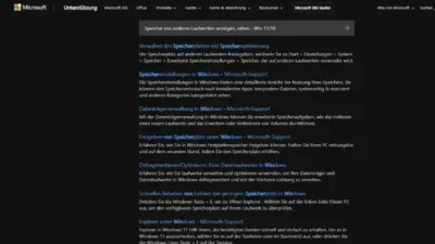 Speicher von anderen Laufwerken anzeigen, sehen - Win 1110