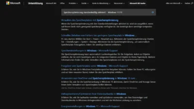 Speicheroptimierung standardmäßig aktiviert - Windows 1110