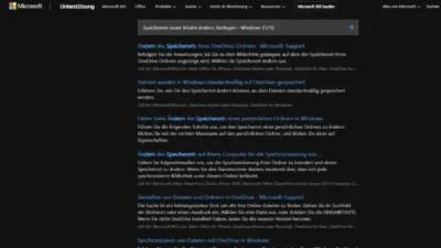 Speicherort neuer Inhalte ändern, festlegen – Windows 1110