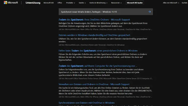 Speicherort neuer Inhalte ändern, festlegen – Windows 1110