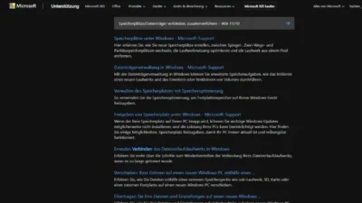 SpeicherplätzeDatenträger verbinden, zusammenführen – Win 1110