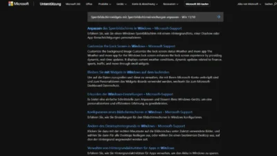 Sperrbildschirmwidgets mit Sperrbildschirmeinstellungen anpassen - Win 1110