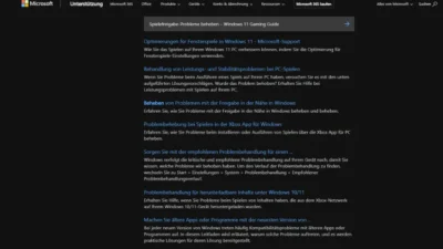 Spielefreigabe-Probleme beheben – Windows 11 Gaming Guide