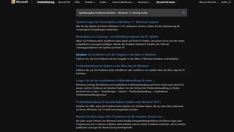 Spielefreigabe-Probleme beheben – Windows 11 Gaming Guide