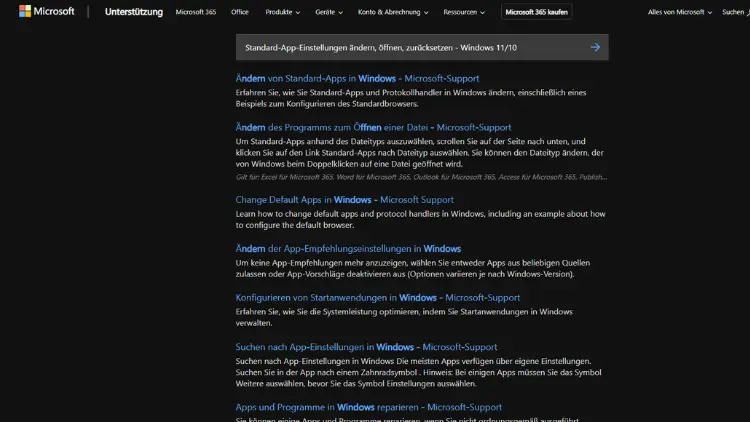 Standard-App-Einstellungen ändern, öffnen, zurücksetzen - Windows 1110