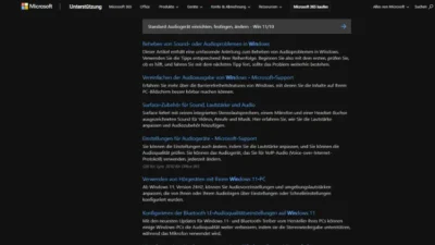 Standard-Audiogerät einrichten, festlegen, ändern - Win 1110