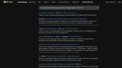 Standard-Kommunikationsgerät einrichten, festlegen, ändern - Win 1110