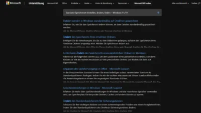 Standard-Speicherort einstellen, ändern, finden – Windows 1110