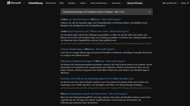 Standardanwendungen für Dateitypen ändern, festlegen - Win 1110
