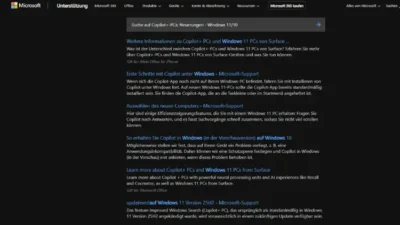 Suche auf Copilot+-PCs Neuerungen - Windows 1110