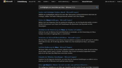 Suchhighlights ein-ausschalten per Maus – Windows 1110