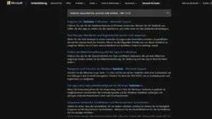 Taskleiste abgeschnitten, verdeckt, halb sichtbar – Win 1110