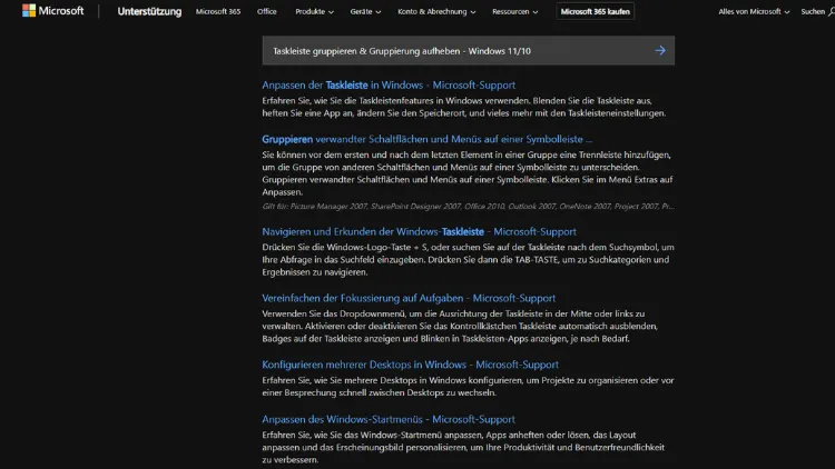 Taskleiste gruppieren & Gruppierung aufheben - Windows 1110