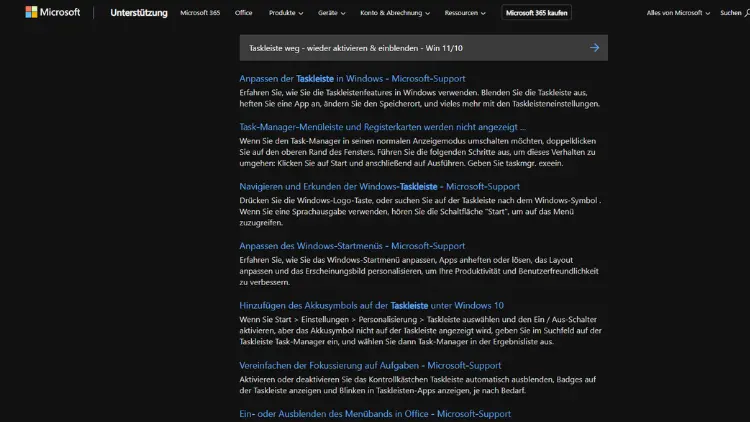Taskleiste weg - wieder aktivieren & einblenden - Win 1110