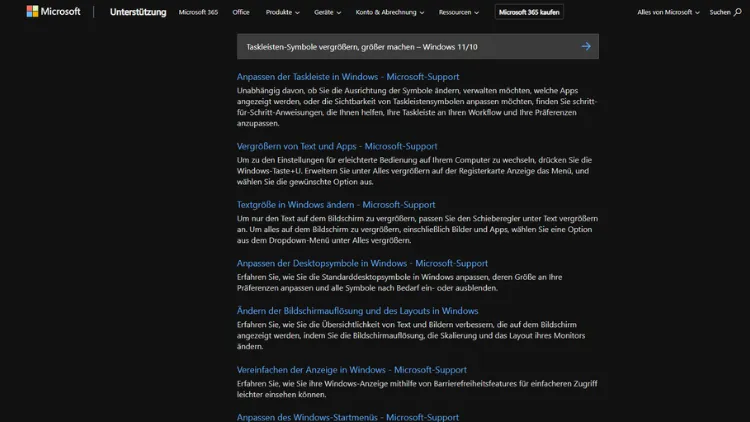 Taskleisten-Symbole vergrößern, größer machen – Windows 1110