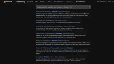 Taskleistensymbole vergrößern und verkleinern - Windows 1110