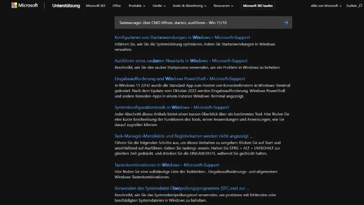 Taskmanager über CMD öffnen, starten, ausführen - Win 1110