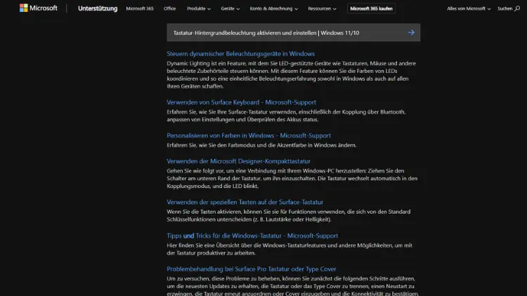 Tastatur-Hintergrundbeleuchtung aktivieren und einstellen | Windows 11/10
