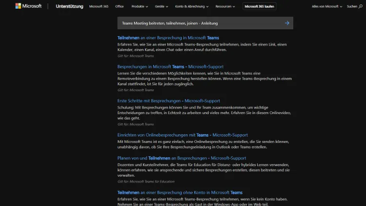 Teams Meeting beitreten, teilnehmen, joinen - Anleitung