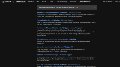 Touchpadprobleme beheben, Touchpad reparieren - Windows 1110
