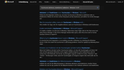 Touchscreen aktivieren, deaktivieren, kalibrieren - Windows 1110