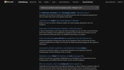 Treiber kann auf diesem Gerät nicht geladen werden – Windows 1110