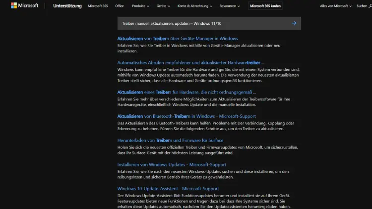 Treiber manuell aktualisieren, updaten – Windows 1110