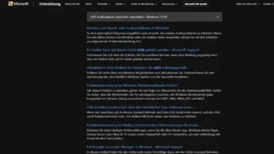 USB-Audioadapter wird nicht unterstützt – Windows 1110