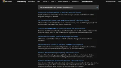 USB-Gerät funktioniert nicht beheben – Windows 1110